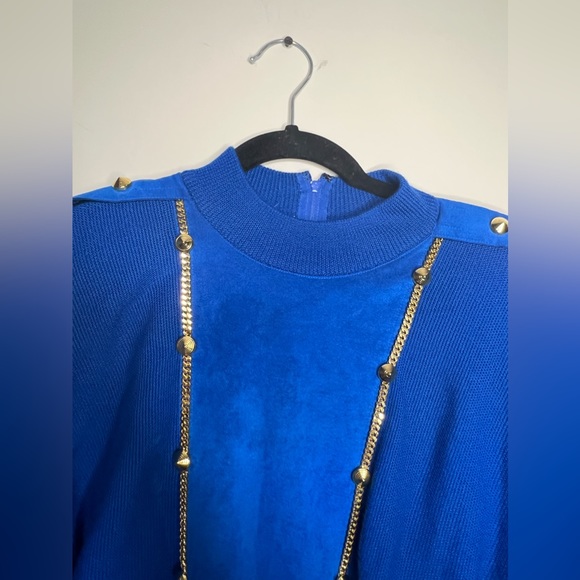 RARE VINTAGE 80s Ciao Ltd Made in Hong Kong Wool blend Dress Women's Size 8 - Picture 4 of 12